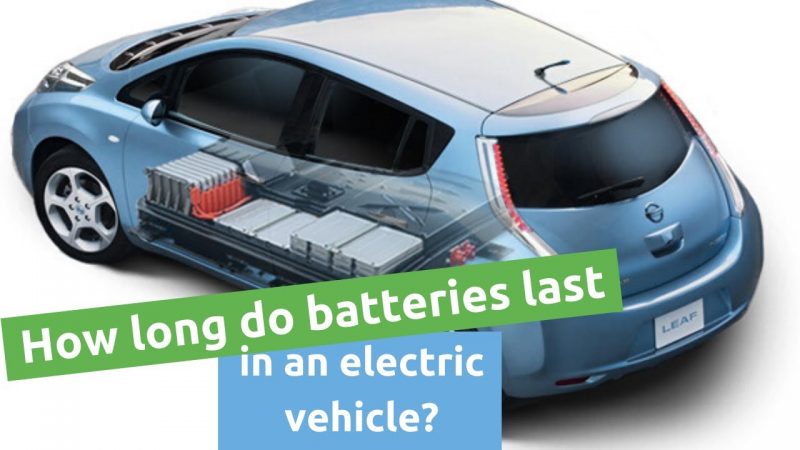 Blue electric car and its battery