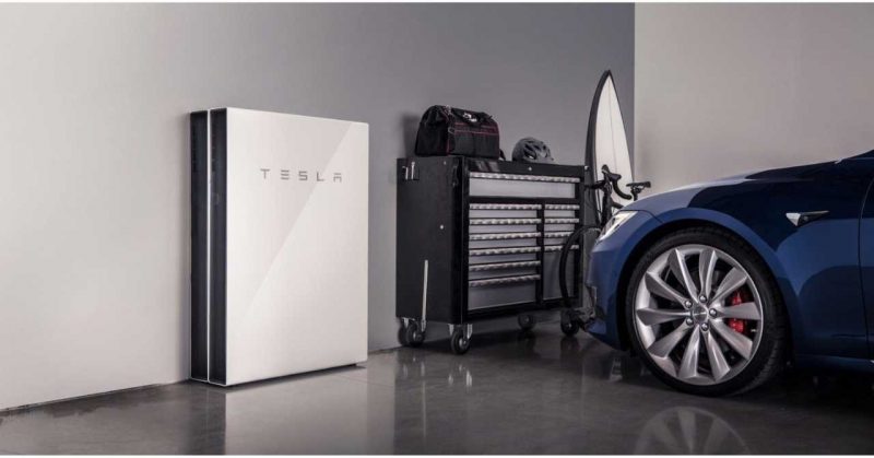 Tesla in a showroom