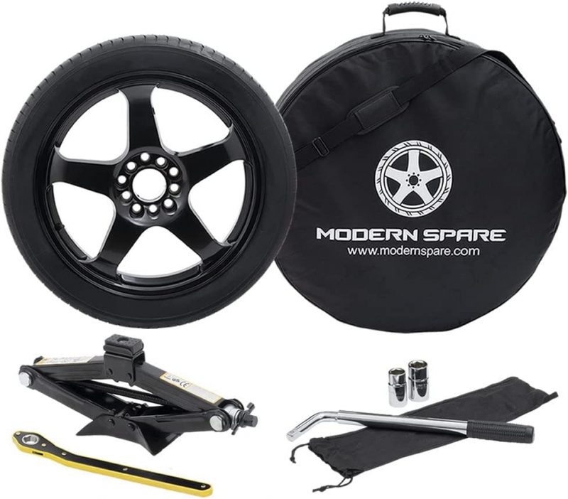 Complete Compact Spare Tire Kit w/Carrying Case -Fits 2017-2023 Tesla Model 3 - Modern Spare 