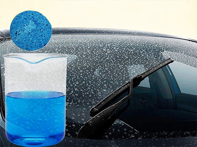 a windscreen washer liquid and windshield