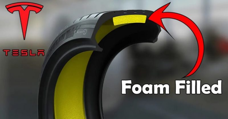 Foam filled Tesla tires