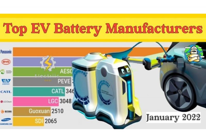 different company,s share in EV battery manufacturing