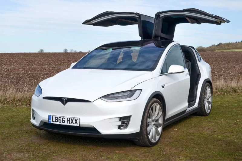 white Tesla Model X
