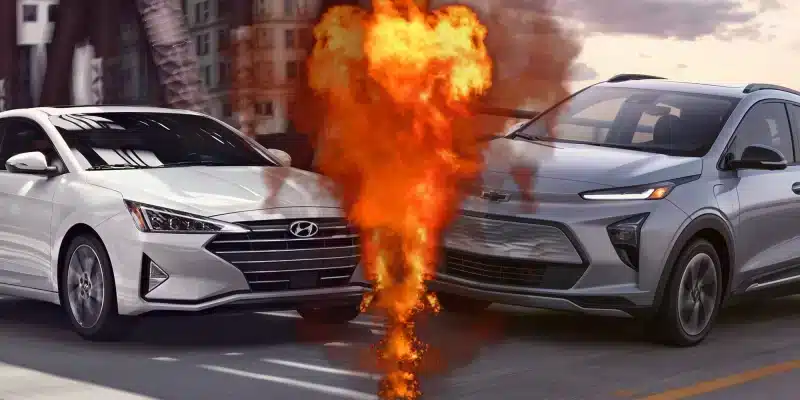 EV vs gas crash fire